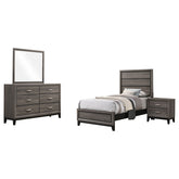 Watson 4-piece Twin Bedroom Set Grey Oak